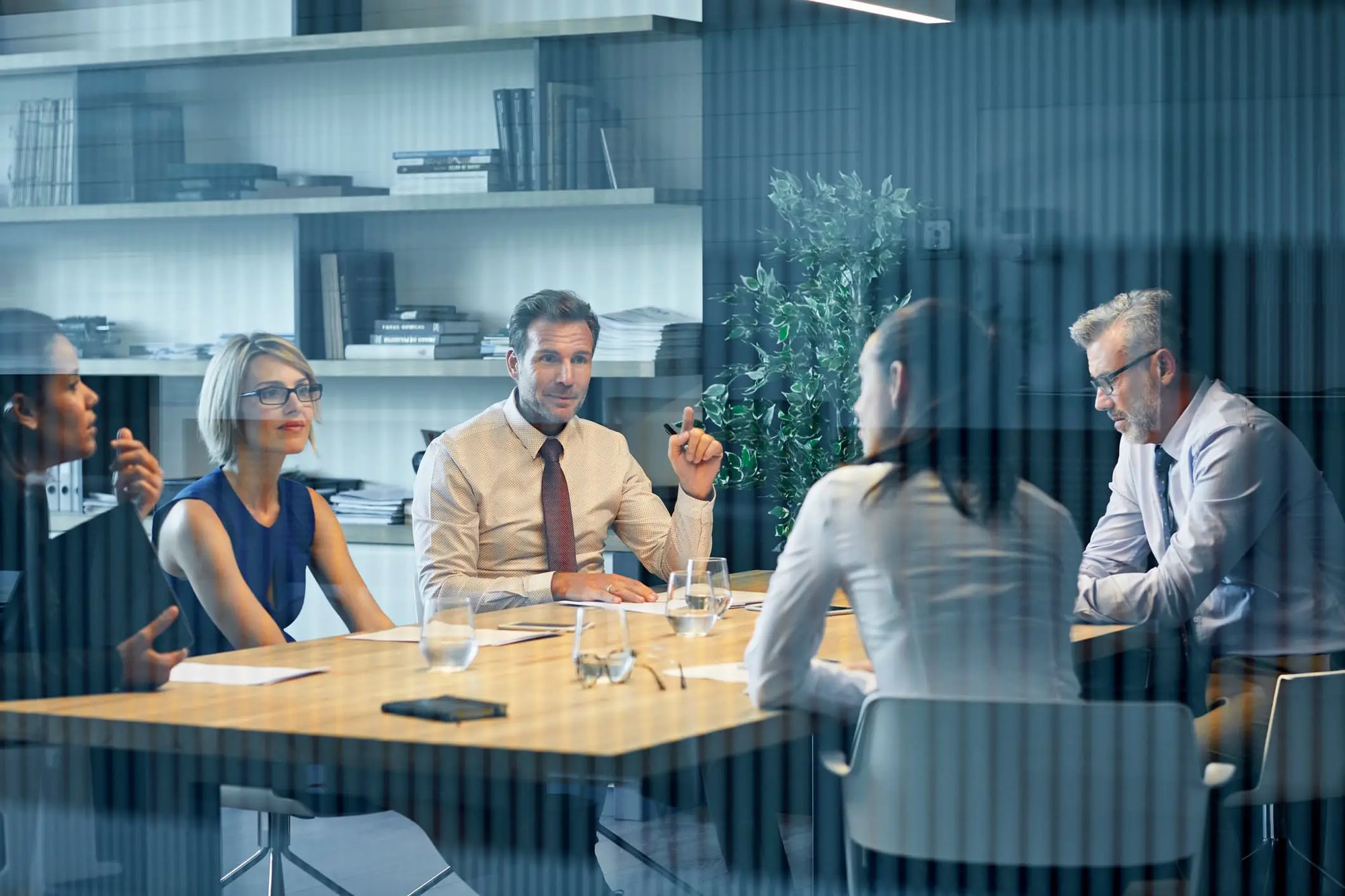People sitting in a boardroom